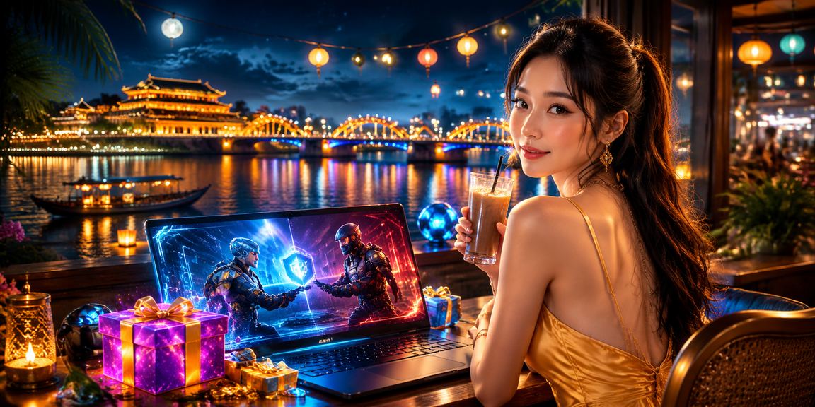 Người dùng xem phân tích esports tại quán cà phê Huế trên điện thoại